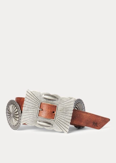 Men's Ralph Lauren Leather Concho Belt | 509748MSJ